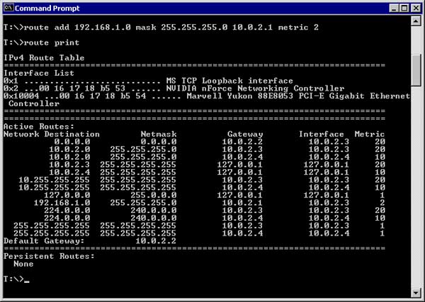 Routing table